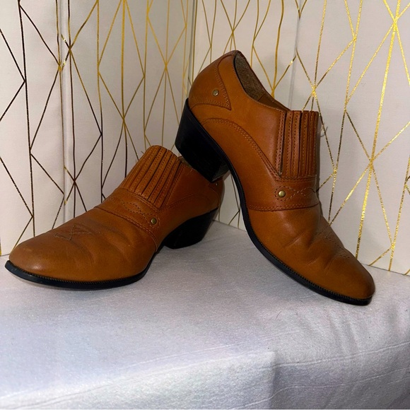 Dingo Women's DI02218 Western Ankle Boots - Brown - Size 7.5 - Picture 1 of 9